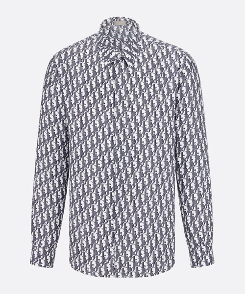 디올 오블리크 실크 트윌 셔츠