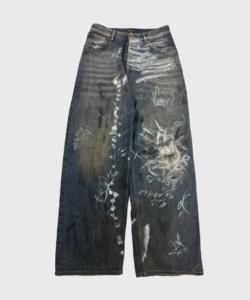그래피티 배기 팬츠