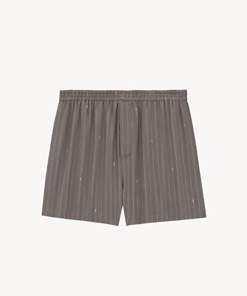 스트라이프 실크 크레이프 쇼츠