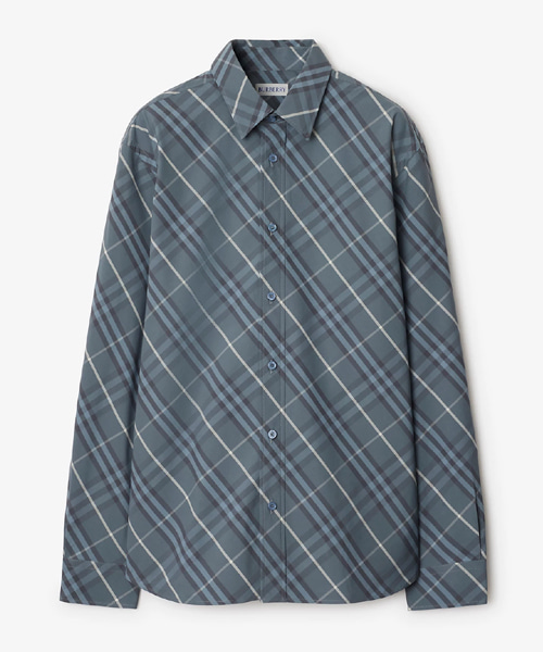 레귤러핏 체크 코튼 셔츠