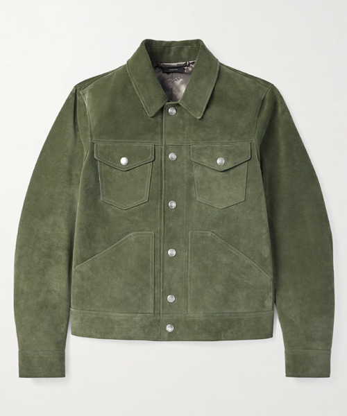 슬림핏 스웨이드 재킷