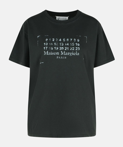 넘버 프린트 코튼 티셔츠