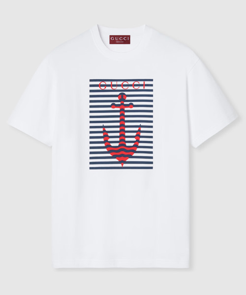 로고 프린트 코튼 저지 티셔츠