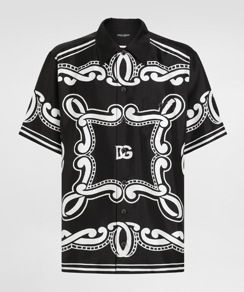 반다나 프린트 실크 셋업