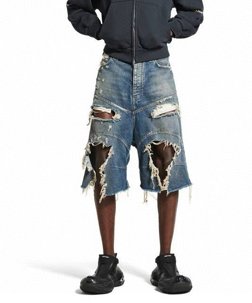 디스트레스드 배기 쇼츠