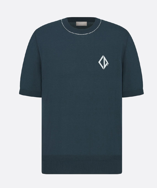 CD 다이아몬드 반소매 스웨터