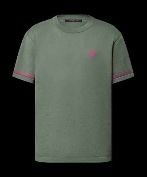 숏 슬리브 크루넥 스웨터