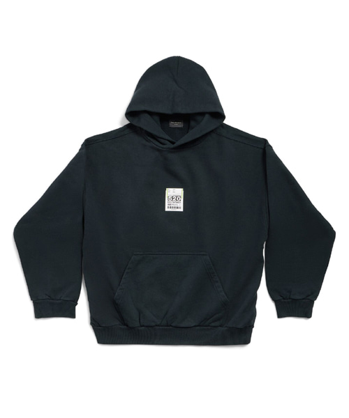 공항 태그 후드 스웨트셔츠