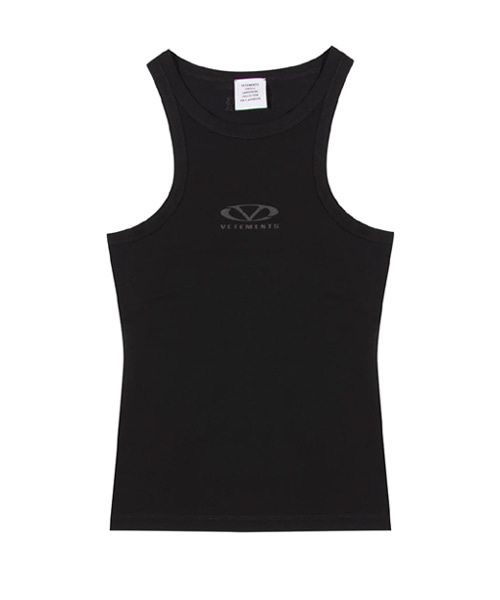 오벌 로고 나시 티셔츠