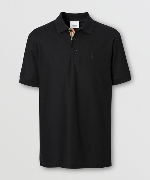 모노그램 모티프 코튼 피케 폴로셔츠