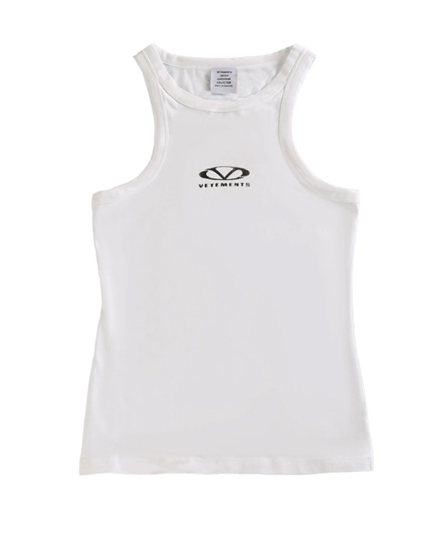 오벌 로고 나시 티셔츠