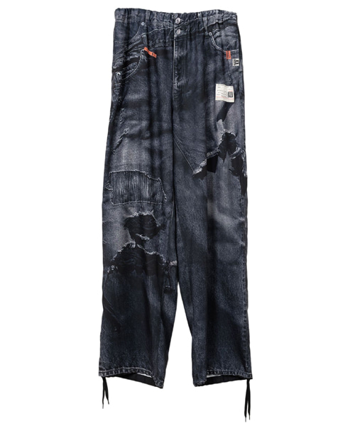 트롱프뢰유 아카이브 프린트 와이드 팬츠