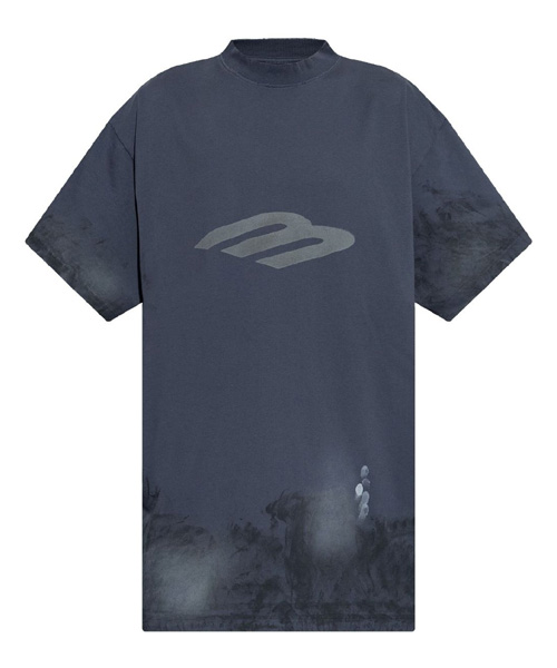 그래픽 프린트 코튼 티셔츠