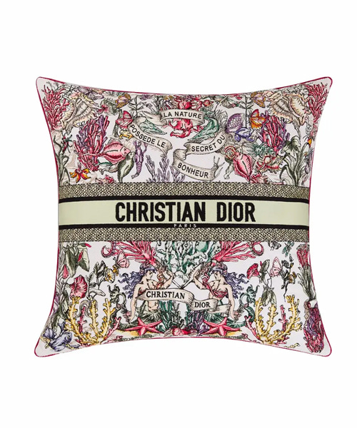 디올 캐비닛 드 라 메르 자수 정사각형 쿠션