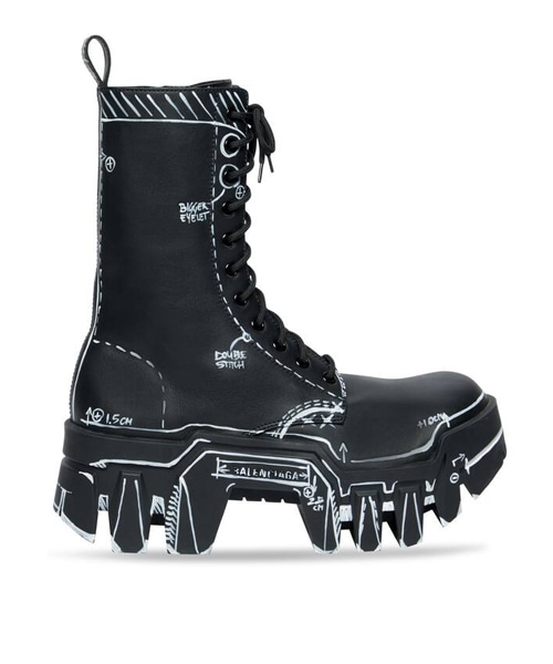 불도저 레이스업 부츠