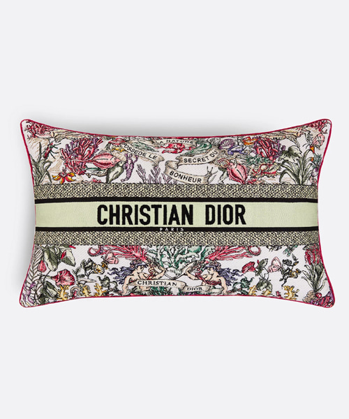 디올 캐비닛 드 라 메르 자수 직사각형 쿠션