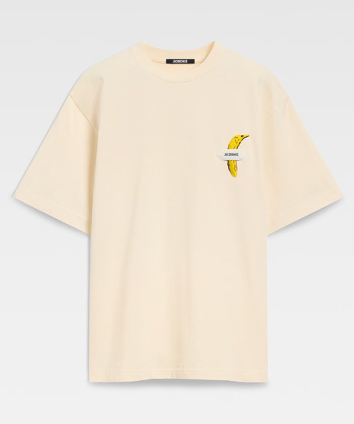 바나나 숏 슬리브 코튼 티셔츠