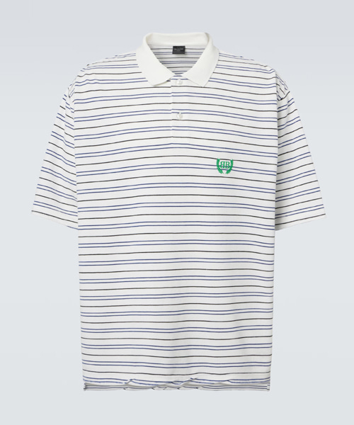 BB 로렐 스트라이프 코튼 피케 폴로셔츠