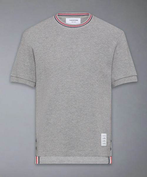 코튼 와플 리브 커프 티셔츠