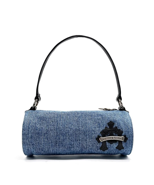 크로스 패치 데님 미니 핸드백