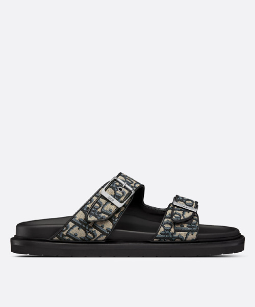 디올 오블리크 자카드 아쿠아 샌들