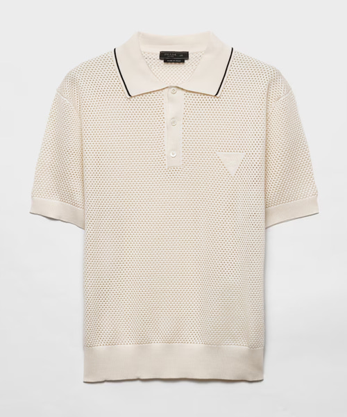 실크 코튼 폴로 셔츠