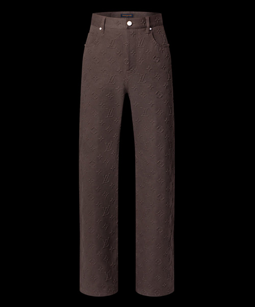 모노그램 엠보스드 스케이트 팬츠