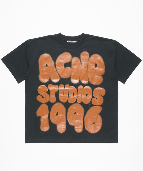 스프레이 로고 코튼 티셔츠