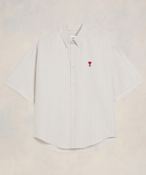 아미 드 꾀흐 스트라이프 버튼 다운 반소매 셔츠