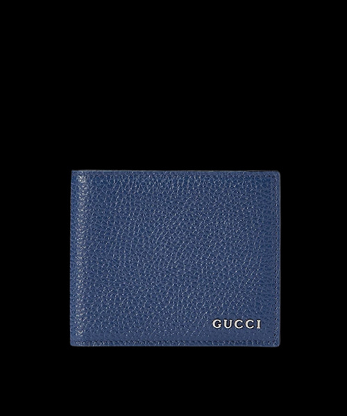 폴더형 지갑 로고 블루 레더