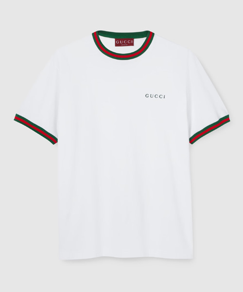 자수 코튼 저지 티셔���