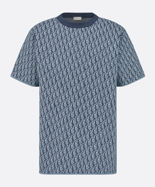 디올 오블리크 코튼 자카드 티셔츠