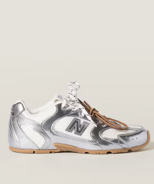 SL 메탈릭 가죽 및 메쉬 스니커즈