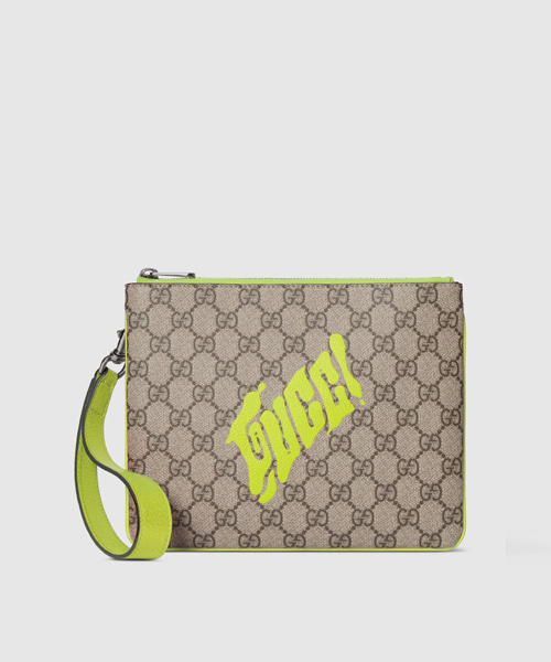 로고 프린트 스몰 파우치