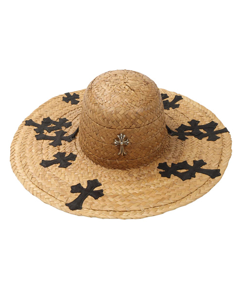 엠벨리시드 크로스 패치 실버 밀짚 모자