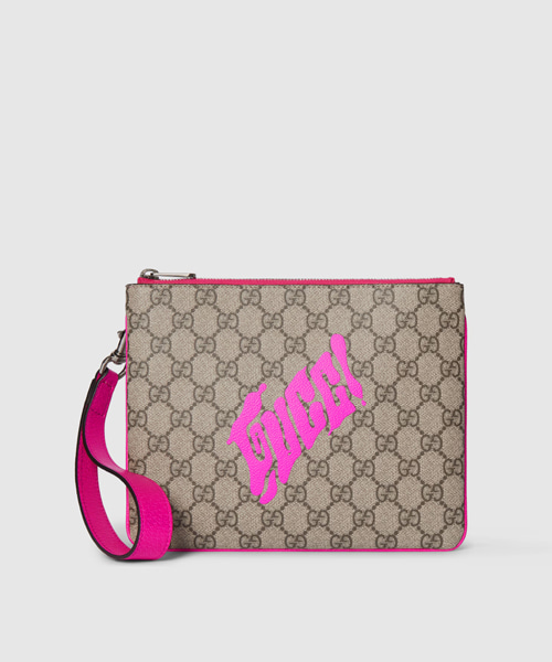 로고 프린트 스몰 파우치