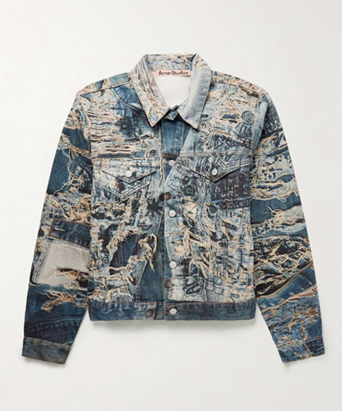 블루 트롱프뢰유 데님 재킷