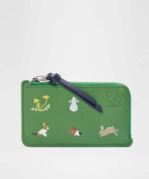 x SUNA FUJITA버니 가죽 카드 홀더