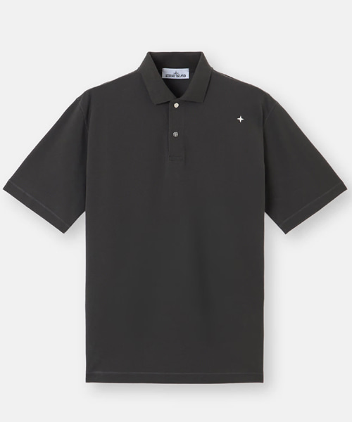 스타 자수 반소매 폴로 셔츠