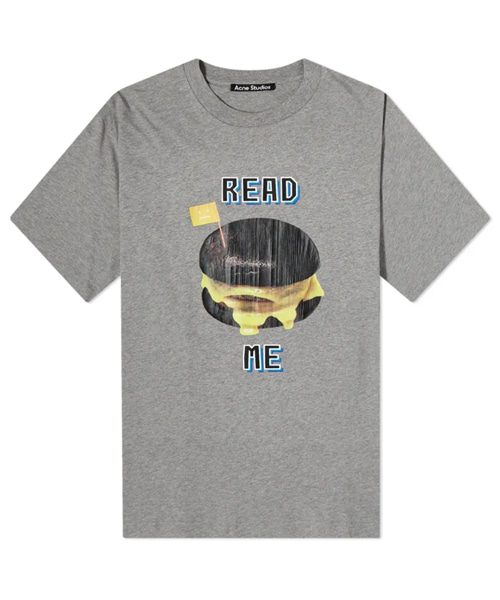 버거 프린트 코튼 티셔츠