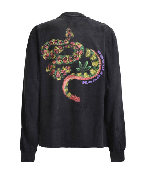 스네이크 BLK 코튼 티셔츠