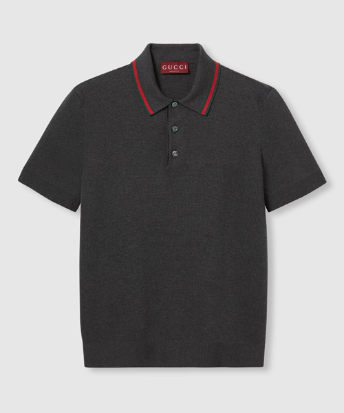 웹 실크 코튼 폴로 셔츠