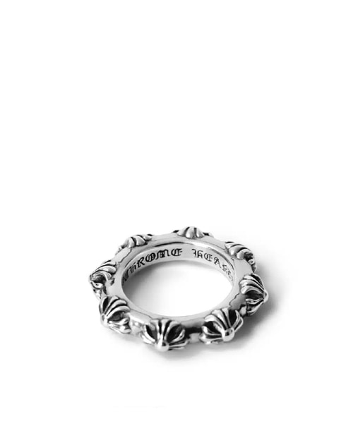 실버 크로스 밴드 링