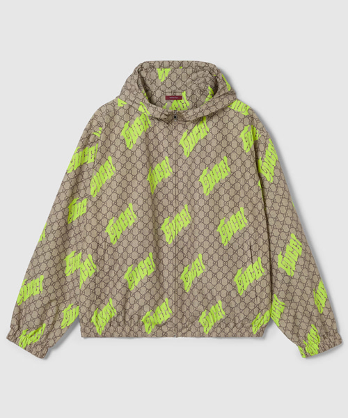 멀티 로고 프린트 포플린 터치 집업 자켓