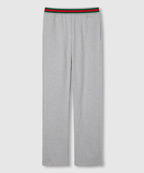 웹 코튼 저지 조깅 팬츠