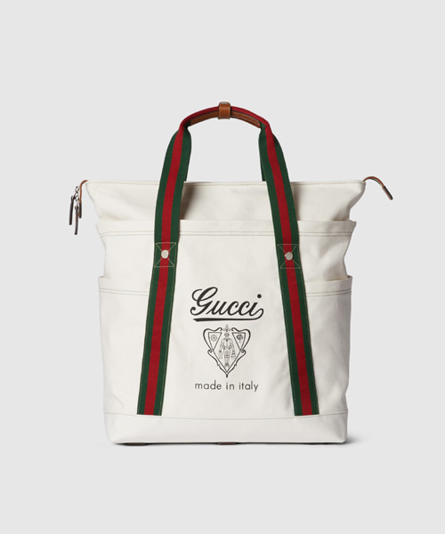 프린트 캔버스 라지 토트백