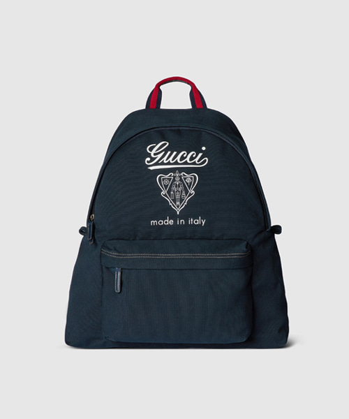 프린트 캔버스 맥시 백팩