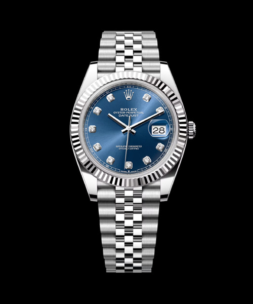 데이트저스트 블루/다이아몬드 41