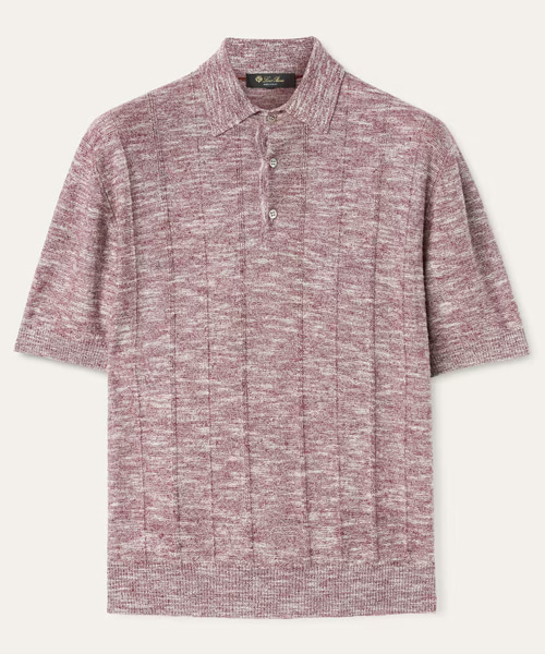 실크 리넨 토리 폴로 셔츠