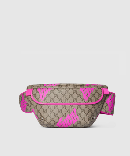 프린트 라지 벨트백